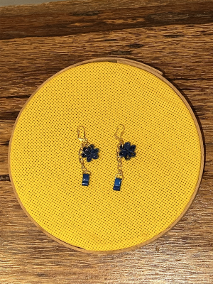 Boucle d'oreilles bleu